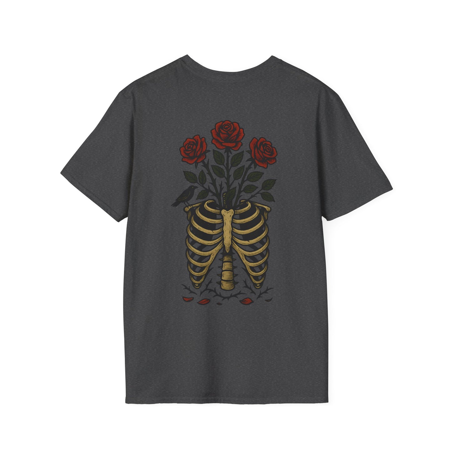 Floral Skeleton Ribcage T-Shirt