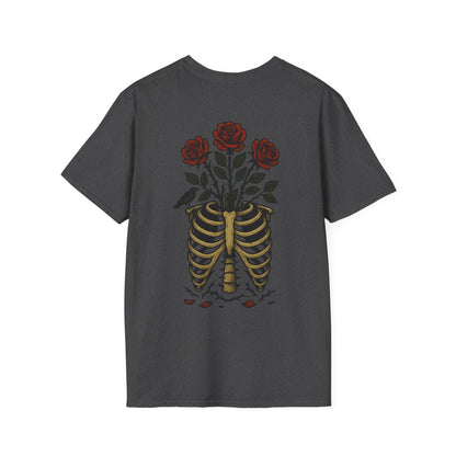 Floral Skeleton Ribcage T-Shirt