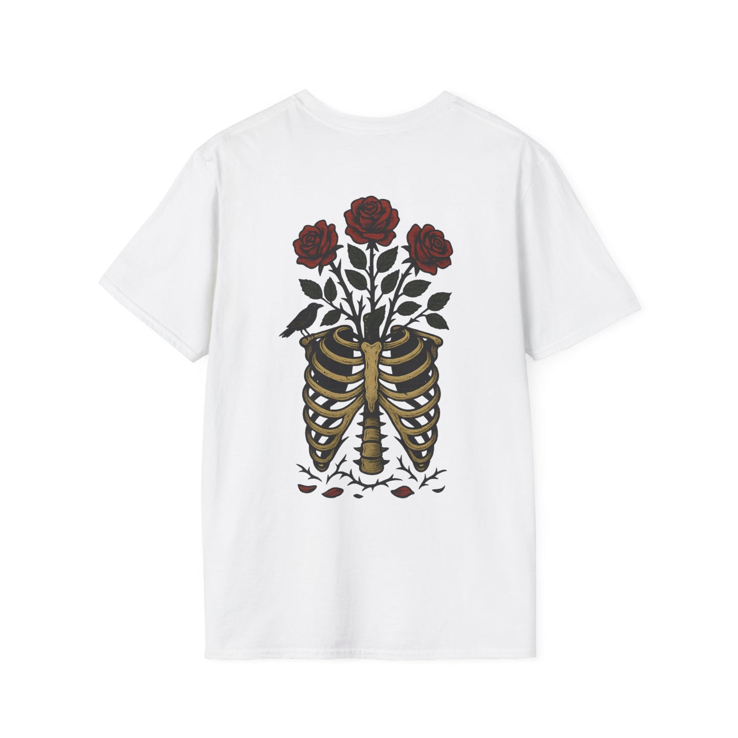 Floral Skeleton Ribcage T-Shirt
