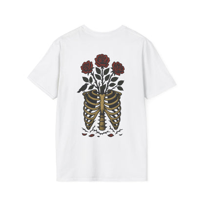 Floral Skeleton Ribcage T-Shirt