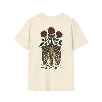 Floral Skeleton Ribcage T-Shirt