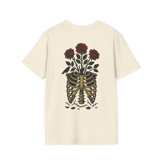 Floral Skeleton Ribcage T-Shirt