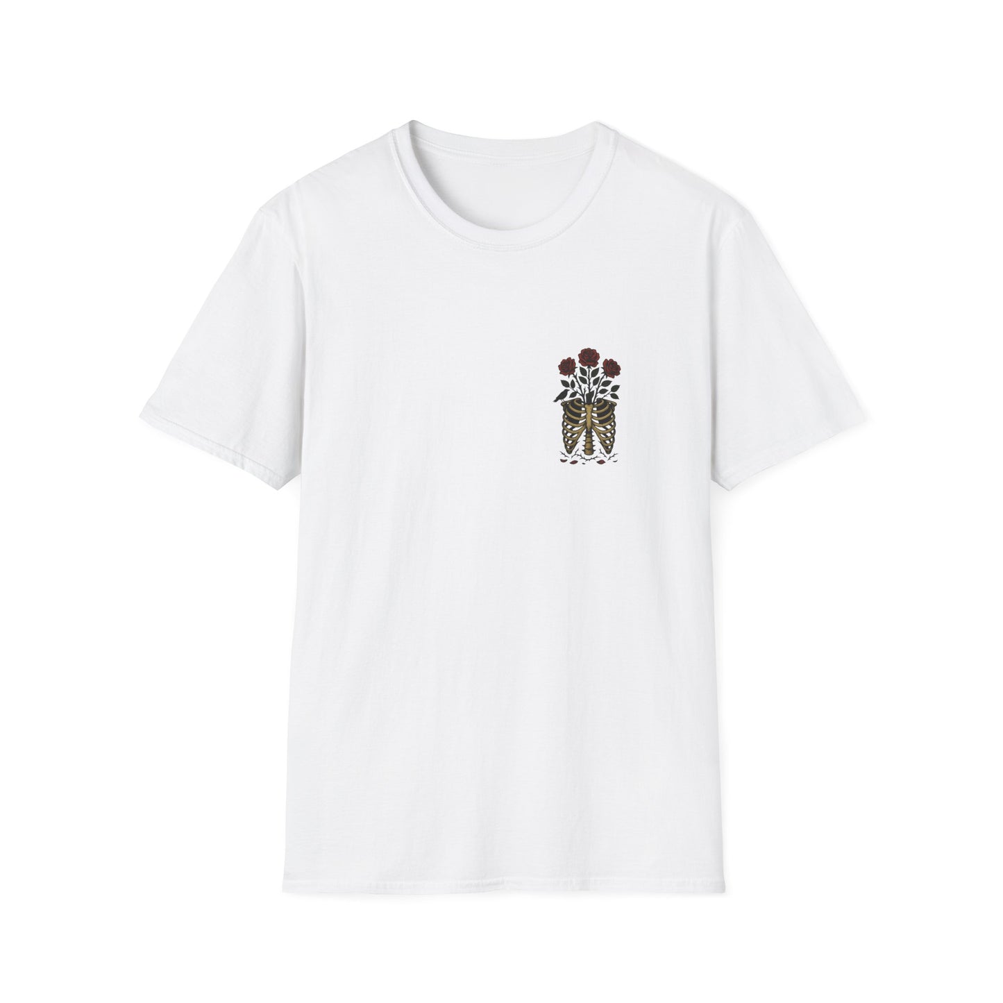 Floral Skeleton Ribcage T-Shirt